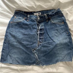 Re/Done Denim Mini Skirt